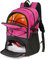 WOLT Basketball-Rucksack, große Sporttasche mit separatem Ballhalter und Schuhfach, ideal für Basketball, Fußball, Fitnessstudio, rose, L