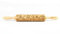 Folkroll 13268 - Mattarello decorativo 2 maniglie formato medio, motivi gioie natalizie - campane, zucchero d'orzo, pupazzo di neve, angelo, agrifoglio - legno di faggio - 370x45x45mm