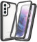 XINNI Coque pour Samsung Galaxy S22 5G Antichoc Housse avec Protège écran, 360 Degrés Full Body Etui Solide Double Face Bumper Portable Transparent Housse