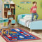 Tappeti Design Pädagogischer Spielteppich Niedliches Cartoon-Feuerwehrauto Dunkelblau, Schlafzimmer, Spielzimmer, Familienspiele-60x120cm