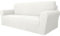 Ystyle Sofa überzug 3 Sitzer Mit Armlehne, Stretch Sofabezug rutschfest, Modern Sofa Cover Für Hunde Haustiere, Atmungsaktiv Couch überzug Mit Elastic Bottom, Weiß