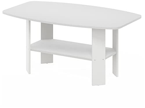 Furinno Couchtisch im schlichten Design, Weiß