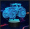 Attivolife personalisierte 3D-Traktor-Nachtlampe, LED-Hologramm-Illusion, ferngesteuerte Schreibtischlampe mit graviertem Namensbuchstaben, mehrfarbige individuelle Raumdekoration cooles