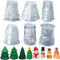 Weihnachtsbaum Silikonform 3D Silikon Weihnachten Kerzenform, DIY Weihnachtsbaum Kerzengießform Kerzenherstellung, Kerzenformen Zum Gießen Weihnachten Deko Für Aromatherapie, Schokolade (Stil C)