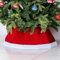 Blissun Stoff Weihnachtsbaum Kragen Weihnachtsbaum Ring Weide Weihnachtsbaum Rock für Weihnachtsbaum Dekorationen (Rot & Weiß)