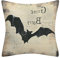 Navna Halloween Leinen Kissen für Fall Gruselige Hexe Fledermaus für Katze Bedruckter Kissenbezug Ho Kissenbezüge 40,6 x 40,6 cm Blau