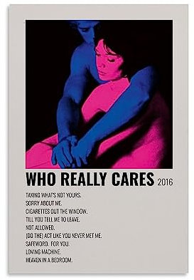 ELedvb Leinwand-Poster, Motiv: Who Really Cares 2016, dekoratives Gemälde, Wandposter und Kunstdruck, modernes Familienschlafzimmer-Dekor-Poster, 20 x 30 cm