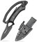 TONIFE Explorer Couteau à Lame Fixe avec Gaine 8cr14mov Lame Couteau de Survie Multifonctionnel Manche en Nylon Renforcé de Fibre de Verre pour Couteau EDC Extérieur(Noir+Noir Titane)