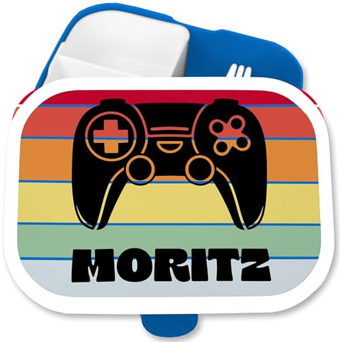Brotdose Kinder Campus für Mepal - Gaming - Controller Gamepad Game - 750 ml - Blau - nerd geschenke gamer zocken lunchbox fächern personalisierte brotbox zocker brotzeitdose nerds computerfreaks