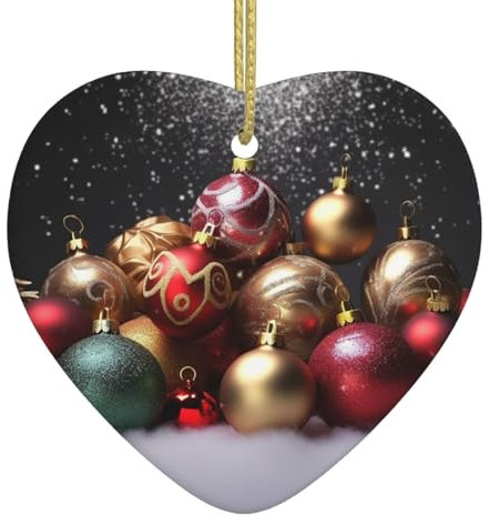 Weihnachtsbaumkugeln Weihnachtsschmuck Weihnachtsbaum Keramik Hängende Weihnachtsbaum Dekoration für Urlaub Party 2023 Weihnachten Ornament Anhänger Xmas Dekorationen für Heimdekoration