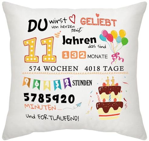 Yamonic Geburtstagsgeschenk Dekorationen für Mädchen Jungen - Kissenbezüge 45x45cm Zierkissenbezüge für Geburtstag - Geschenk für Tochter Sohn-11