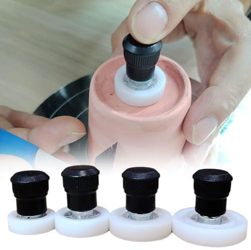 Keramik-Töpferscheibe, Mini-Keramik-Spinnwerkzeug, verschiedene Größen, Töpferei-Spinner, Metall-Rad, rotierendes Töpferei-Reparaturwerkzeug für Töpferliebhaber, Geschenk, 4 Stück
