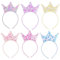 Lot de 6 bandeaux à paillettes - Couronne de princesse - Pour anniversaire - Pour filles - Accessoires pour cheveux