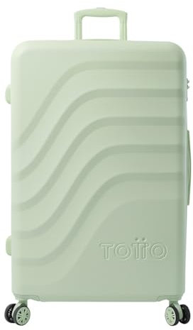 TOTTO - Maleta Rígida Grande, Modelo Bazy+, 50 x 79 x 30.5 cm, Capacidad 100L, Expandible, Resistencia a Impactos, Ruedas 360º, Manija Telescópica, Correa Interna, Candado TSA, Color Meadow Mist