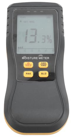 Digitaler Feuchtigkeitsmesser, Zerstörungsfreier Feuchtigkeitsdetektor, mit Analogen Anzeigebalken und LED-Anzeigeleuchten, für Weichholz, Hartholz, Baumaterialien