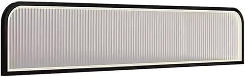 Kanduo Trennwände for Essbereiche, Trennwand for Arbeitsplatten mit LED-Licht, dekorative Trennwand for Restaurants Esszimmerteiler Gestreiftes Glas(Black-a,150x25cm)