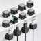 TSKDKIT 12 Stück Kabelhalter Kabelclips, Verstellbare Magnetisch Kabel Organizer, Kabelmanagement Halter Selbstklebend Kabelhalter für Schreibtisch, Netzkabel, HDMI, USB Ladekabel, Audiokabel,schwarz