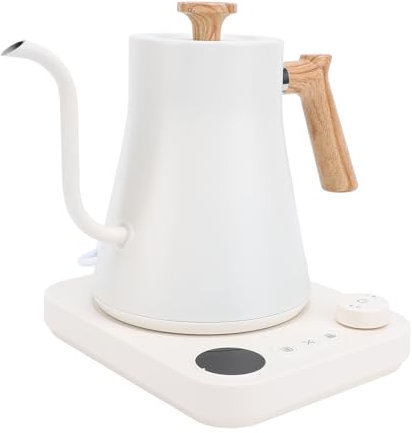 Bollitore Elettrico a Collo di Cigno, Bollitore per Acqua Calda da 1200 W, Temperatura Regolabile per Versare Sopra il Bollitore per caffè con Timer Schermo LCD, (Spina UE 220v)