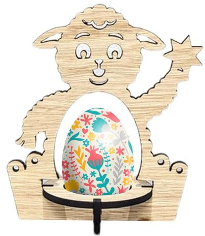 Portauova in legno | Espositore pasquale Portauovo in legno | Portauova a forma di animale, per scrivania, camera da letto, casa, soggiorno