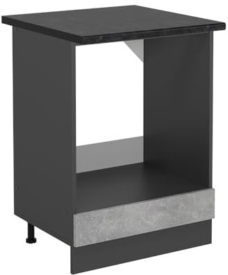 Vicco Armario para Horno Empotrado R-Line, Hormigón, 60 cm, ET Antracita
