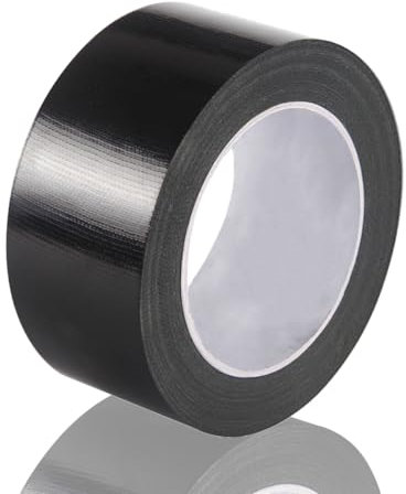 Yuexitech Nastro Telato Americano 25mm X 20m, Nastro Adesivo Telato Resistente Al Calore E Impermeabile, Duck Tape In Tessuto Per Riparazioni Domestiche, Automotive E Outdoor, Nero