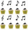 36PCS Music Cake Toppers, Music Note Cake Topper Black Happy Birthday Personalised Cupcake Decoration for Musical Symbol Concert Theme Party Birthday Decor Supplies