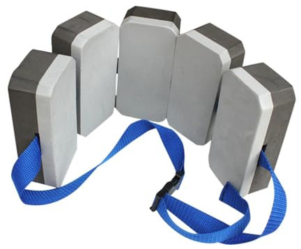 Schwimmgürtel für Erwachsene und Kinder, Einstellbare Nylon Schwimmgurt mit 5-Block, Schaumgürtel Schwimmhilfe Gürtel, Aqua Jogging Gürtel Schwimmlernhilfe für Wassergymnastik Wassersport (Grau)