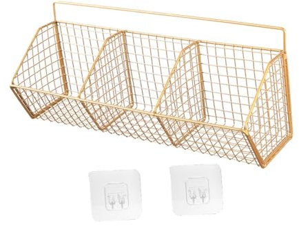Sharplace Obstkorb hängende Obstschalen, Obstschale große Wand für Küche, Metall Drahtkorb, Obst Aufbewahrungskörbe Küche Veranstalter für Gemüse, Obst, Brot, Saucen, Drei Gitter