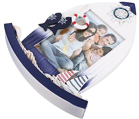 ZUNOXAZ Dekorativer Maritimer Bilderrahmen Fotorahmen Mit Kreativen Segelboot-designs Für Wohnräume Für Freunde Und Familie