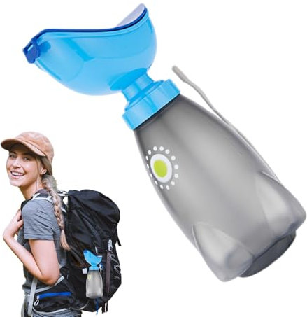 Urinoir unisexe | 600 ml anti-déversement avec couvercle et entonnoir | Urinoir Toliet pour homme et femme | Design ergonomique haute capacité pour l'extérieur en voiture et voyage