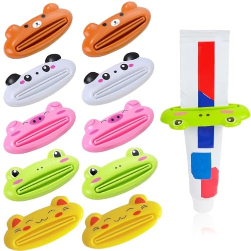 JEYORZY 10 Pièces Presse Tube Dentifrice,Presse-Tube de Dentifrice, Presse Dentifrice Anti Gaspillage,pour Dentifrice,Cosmétiques, Pigment