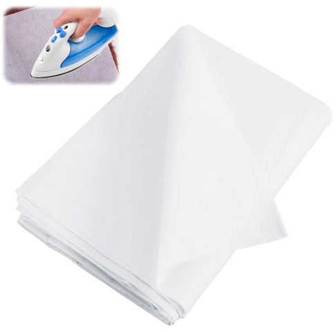 2 Stück Bügelvlies Stoff, 100 x 200 cm Aufbügelbarer Einlagestoff | Bügelvlies Weiß, Einlagestoff zum Aufbügeln, Bügeleinlage Weiß, für Nähhandwerk Basteln Heimwerken, Einfach zu Verwenden