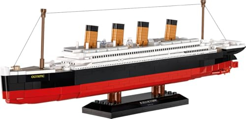 COBI R.M.S. Olympic 1911, Maßstab 1:700, 595 Teile, Modell mit Ständer | Bedruckt (Pad Printed), lasergravierte Platte, bewegliche Propeller, Historische Kollektion, Komponenten aus der EU, ab 8+