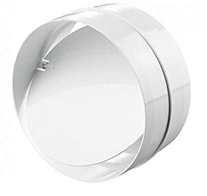 Extractor Fan Back Draft Shutter 125mm / 5 Duct Non Return Valve Ducting Pipe Connector with Flap Backdraft Adaptor