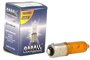 CARALL LA1278 Micro lampada alogena automatica H21 BAW9s HY21W 12V 21W Arancione ambra piedi sfalsati per frecce