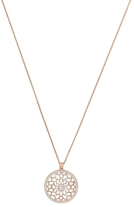 Amor Kette mit Anhänger 925 Sterling Silber Damen Halsschmuck, mit Zirkonia synth., 70 cm, Roséfarben, Ornamente, Kommt in Schmuck Geschenk Box, 2016676