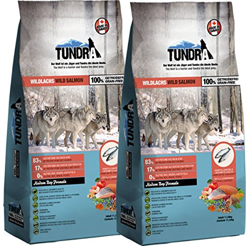 Tundra Hundefutter Wildlachs - getreidefrei (2 x 11,34 kg)