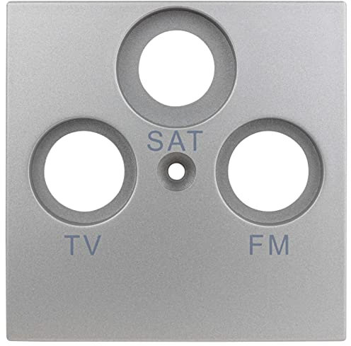 REV 0208642306 Studio Cover Antenna Socket (TV/SAT/RF), Platinum
