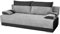 mb-moebel Couch mit Schlaffunktion und Bettkasten Schlafsofa 200cm Breit Gästebett Kindersofa Wohnzimmercouch Bettsofa 3 Sitzer Sofa Ausziehbar Sitzbank 196x92x85 cm Nisa (Garu + Schwarz)