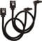 Corsair - Cable SATA Blindado Premium – SATA 6Gbps 30 cm, conector A 90 °, Negro