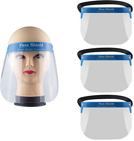 3 Stück Gesichtsschutzschild Schutzvisier Face Shield Visier Augenschutz Gesichtsschutz Schutzschild Gesichtsvisier