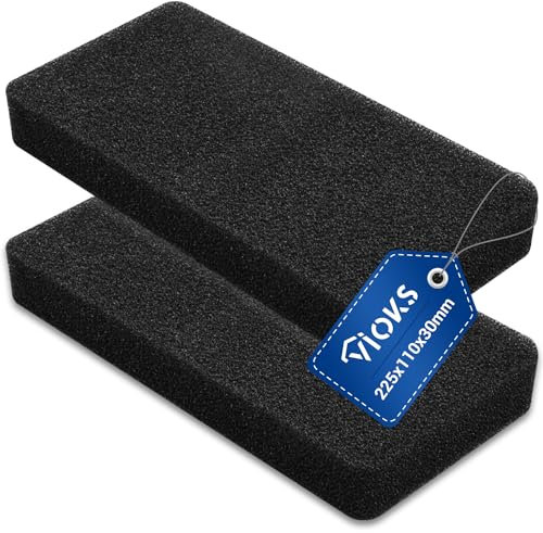 VIOKS 2x Filter Schaumstoff 225х110х30mm Ersatz für Gorenje Trockner Filter 327136 SP10 | Sockelfilter Flusensieb für Trockner Wärmepumpentrockner