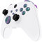 eXtremeRate Tasti Ricambio per Xbox Series X S Controller Trigger LB RB LT RT Bumper Grilletti D-pad Pulsante ABXY per Xbox Core Joystick(Senza Lettere)-Camaleonte Verde Viola
