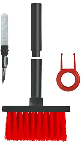 KATELUO Tastatur Reiniger Bürste, 5 in 1 Tastatur Reinigung Set, Multifunktions Keyboard Cleaning kit, Reinigungsbürste Kopfhörer,für Reinigen der Tastatur und Bluetooth Kopfhörer Staubreinigungs