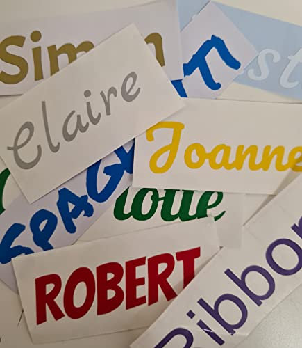 Personalised Vinyl Sticker Label Any Name Any Flat Surface Lids Jars Water Bottle Container
