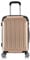 Flexot® Flex-2045 Handgepäck Kabinentrolley Koffer (16 Farben zur Auswahl) Zwillingsrollen Reisekoffer Bordcase Koffer Trolley Hartschale (M, Gold)