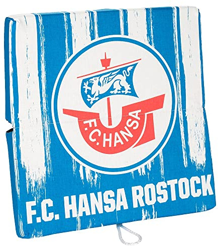 FC Hansa Rostock Sitzkissen Kissen Sitzklappkissen Klappkissen ** Streifen **, 222739, mehrfarbig