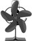 Kamin-Lüfter Lüftungskundigkeit Aluminiumlegierung Herd Fan House Ruhig Eco Fan (Color : Black)