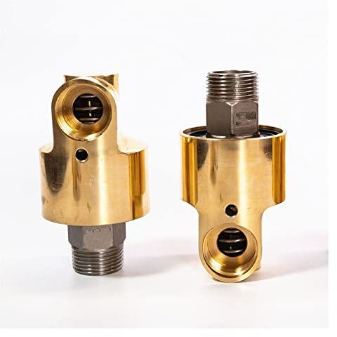 BENSOI HD20 DN20 3/4 Zoll Drehgelenk 360 Drehgelenk Wasser Luft Öl Schwenkkupplung Spray Universalanschluss Messing Drehdurchführung (Color : Left Thread)