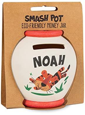 History & Heraldry Personalised Bamboo Smash Pot Money box (Noah)